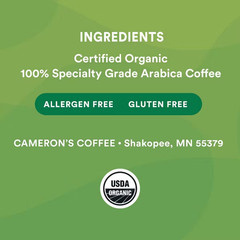 Cameron’s ORGANIC French Roast Whole Bean Coffee, 28 oz Smooth Dark Roast