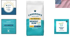 Roasted Whole Bean Breakfast Blend Coffee – 32 Oz Light Roast for Smooth Flavor