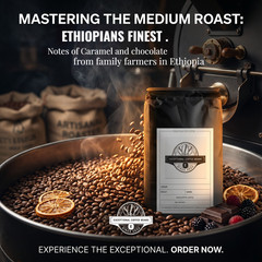 Ethiopian Natural Coffee 12oz Whole Beans Or Ground To Perfection.