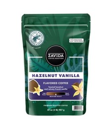 Zavida Whole Bean Coffee Hazelnut Vanilla Medium-Roast, 32 Ounce