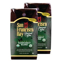 San Francisco Bay Organic Rainforest Blend Whole Bean Coffee 3 lbs, 2-pack