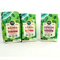 Whole Foods Organic, 2 Sierra Blend Espresso 1 Bel Canto Whole Bean Coffee 12 oz