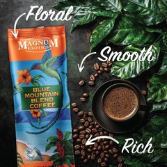 , Blue Mountain Coffee Blend – Medium-Light Roast Ground Coffee, Made from 10…