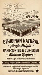 Ethiopian Natural Coffee 12oz Whole Beans Or Ground To Perfection.