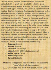 Roasted on Demand Coffee: Panama Elida Estate Catuai Natural