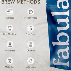 FABULA Dbl Dark Roast Whole Bean-Organic-Mold Free-Low Acid-Single Origin-NonGMO