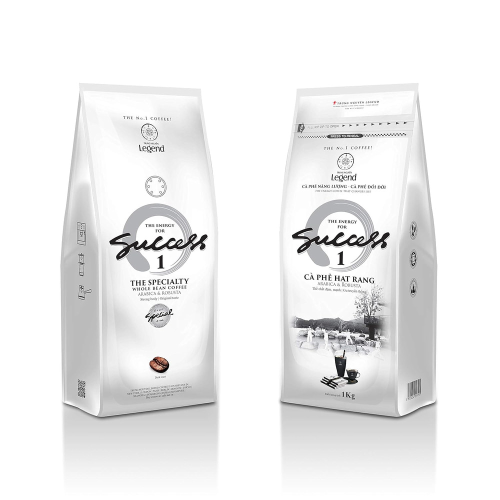 TRUNG NGUYEN LEGEND Coffee Bean Legend Success 1, 35.27 Oz Bag, Dark Roast, Orig