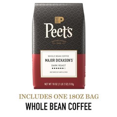 Exceptional 100% Arabica Coffee – Peet’s Major Dickason’s Dark Roast, 18 Ounce