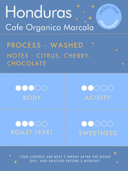 Honduras Organico Marcala – Single Origin Whole Bean Coffee (10oz)
