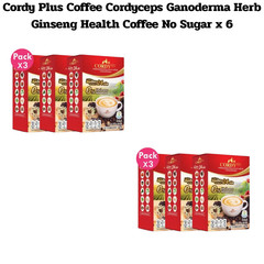 Natural Coffee Mix with Mushroom Ginseng Sugar Free Wellness Drink x 6 pack