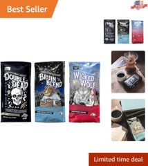 Premium Whole Bean Coffee Trio – Double Dead, Bruin Blend, Wicked Wolf – 12oz