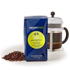 Organic Fair Trade Peru Whole Bean Coffee Medium Roast 12 Oz