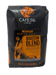 Cafe Ole by HEB Houston Blend Medium Roast Whole Bean Coffee 2 Pound Bag
