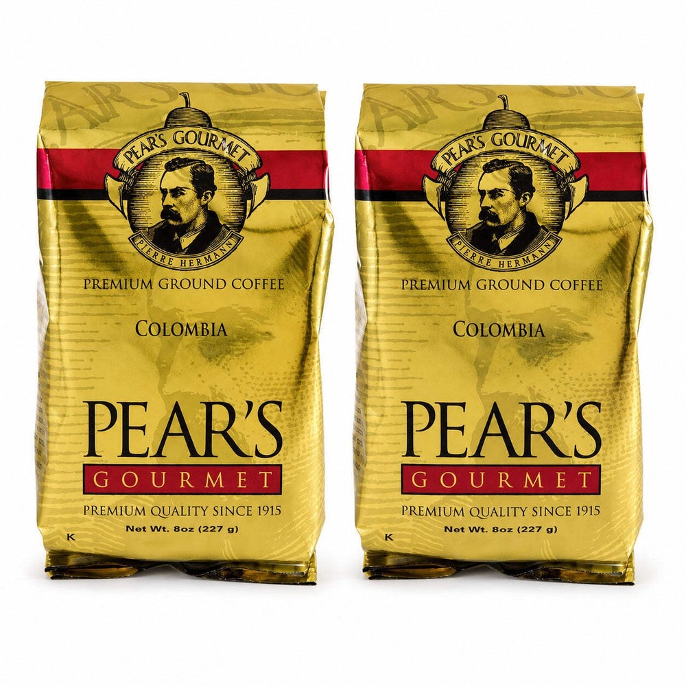 Pear’s Colombian Ground Coffee | Pack of 2 | 8 oz | Brenmar
