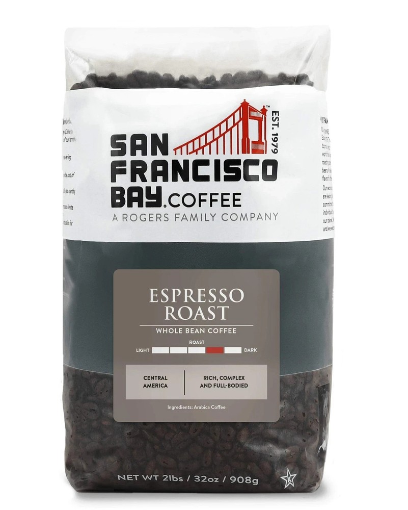 San Francisco Bay Coffee Espresso Roast Whole Bean Coffee – 2lb Bag