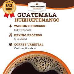 Guatemala Huehuetenango Whole Bean Coffee Medium Roast 2lb Kosher