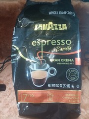 Lavazza Espresso Barista Gran Crema Whole Bean Coffee 2.2Lb Dark Roast 35.2Oz
