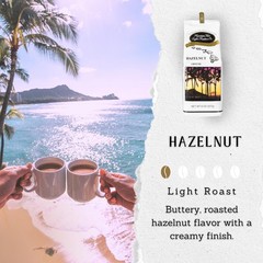 Hawaiian Isles Coffee Aloha Hazelnut 8oz Premium Arabica Beans Fresh Brew