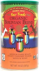 Trader Joe’s Organic Fair Trade Bolivian Blend Bean Coffee 14 oz