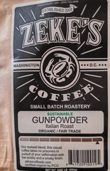 Zeke’s Coffee Beans 1 Lb . Gunpowder Roast And New.