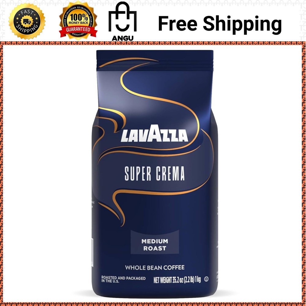 Lavazza Espresso Whole Bean 2.2 lb Medium Roast 100% Arabica, Sweet & Balanced