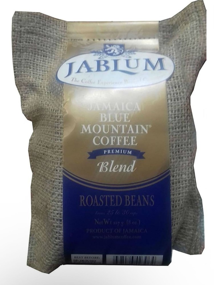 Jablum Jamaica Blue Mountain Coffee Premium Blend Roasted Bea, 8oz