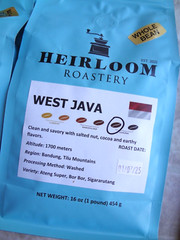 Heirloom Roastery West Java Whole Bean Coffee 16 oz each (Lot of 2)