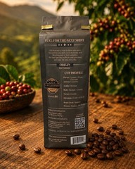 10-8 Roasters, Double Shift Medium Roast, Whole Bean Coffee Caramel Citrus 16 oz