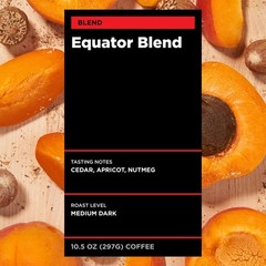 Equator Coffees, Blend Whole Bean 10.5 Ounce (Pack of 1), Black