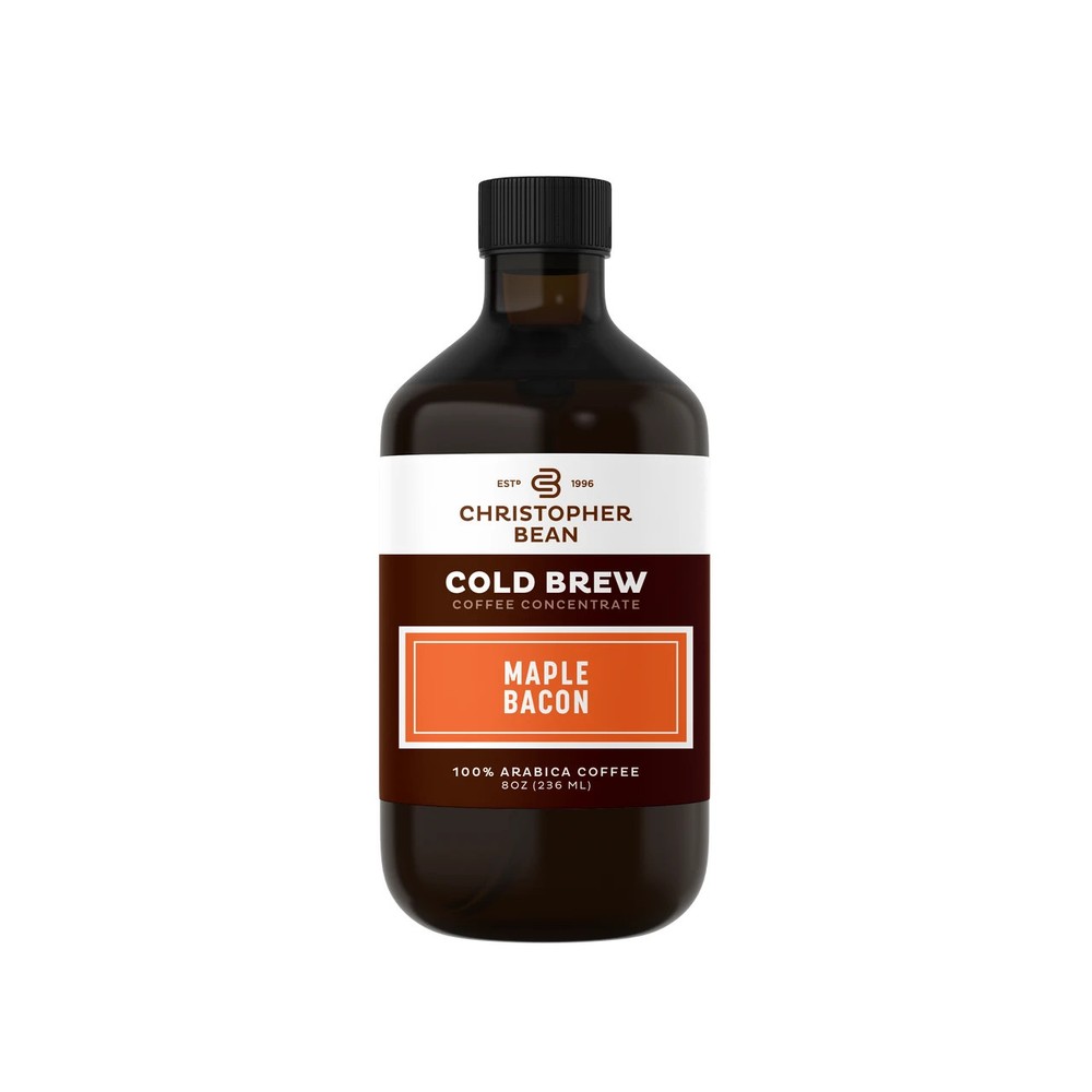Christopher Bean Maple Bacon Cold Brew Coffee Concentrate – 100% Arabica Bottle