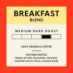 San Francisco Bay Medium Roast Whole Bean Breakfast Blend Coffee Beans
