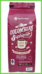 Member’s Mark Colombian Supremo Whole Bean Coffee (40 oz.) FREE SHIPPING.
