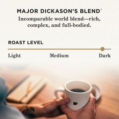 Peet’s Major Dickason’s Blend Dark Roast Whole Bean Coffee 18 Ounce Bag