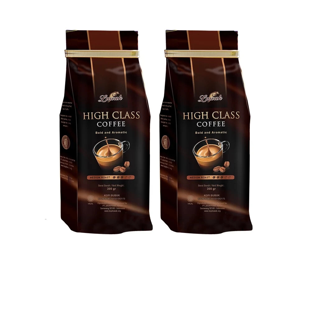 PROMO Get 2 Kopi Luwak High Class Medium Roast Powder 200gr (Twin Pack)