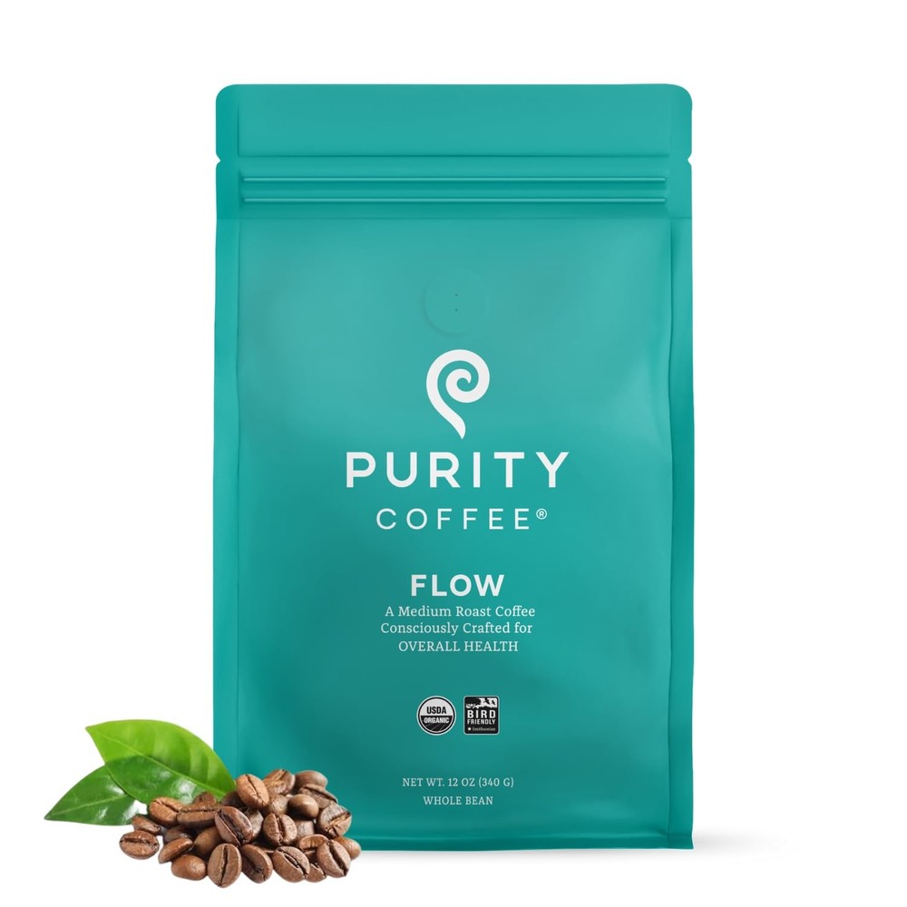 Purity Coffee FLOW Original Medium Roast Whole Bean 12oz Bag | Specialty-Grad…