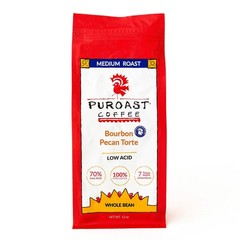 Puroast Low Acid Coffee, Bourbon Pecan Whole Bean, Medium Roast, High Antioxi…