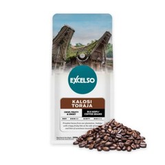 EXCELSO Indonesia Coffee Kalosi Toraja 200g Pack of 4 Whole Beans or Ground