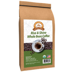 Alex’s Low Acid Organic Coffee – Rise and Shine Whole Bean (5lbs)