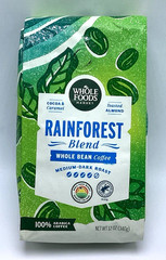 Whole Foods RAINFOREST BLEND Medium-Dark Roast Whole Bean Coffee 12 Oz