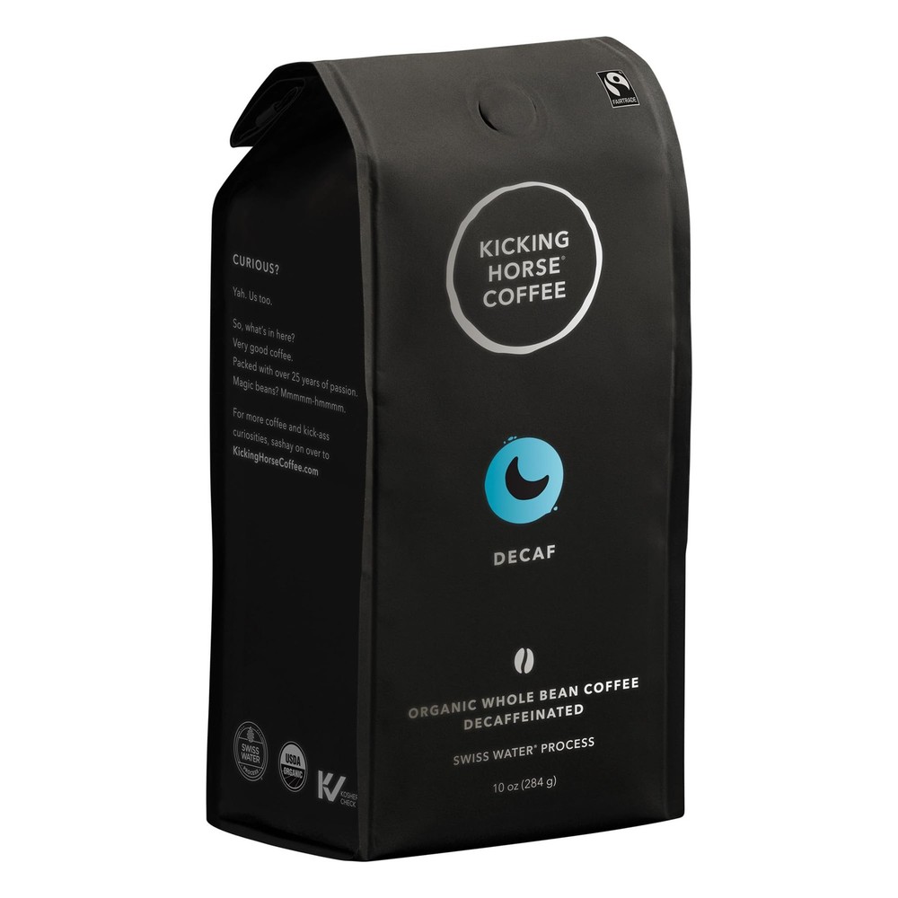 Kicking Horse Coffee, Decaf, Swiss Water 10 Ounce (Pack of 6), Natural