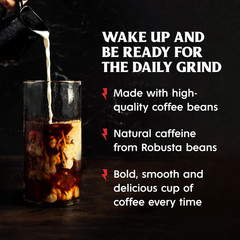 Dark Roast Whole Bean -16 Oz, 2 Packs of Bold & Intense Blend of Arabica & Robus