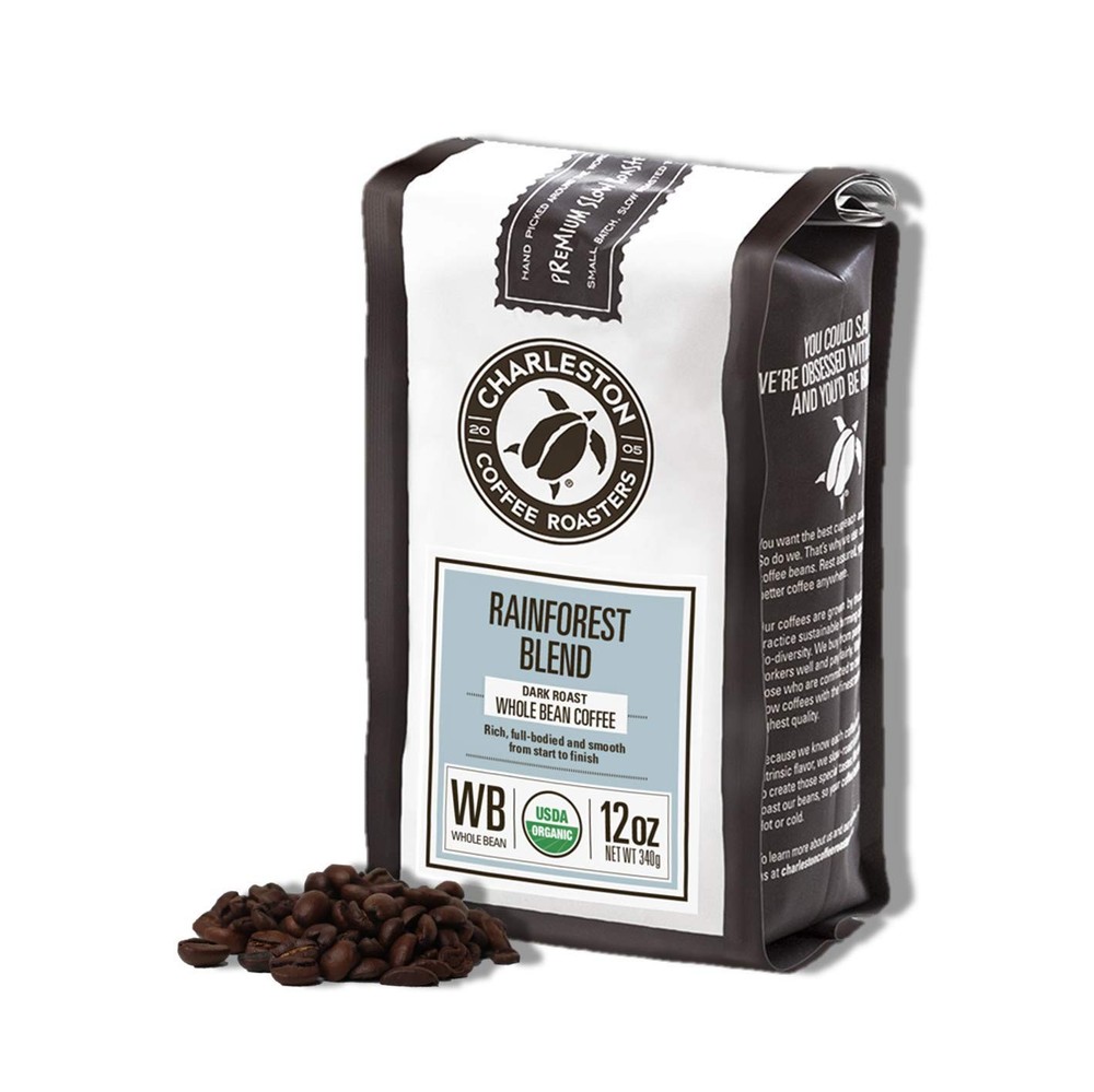 Charleston Coffee Roasters | Specialty Organic Whole 12 Ounce (Pack of 1)