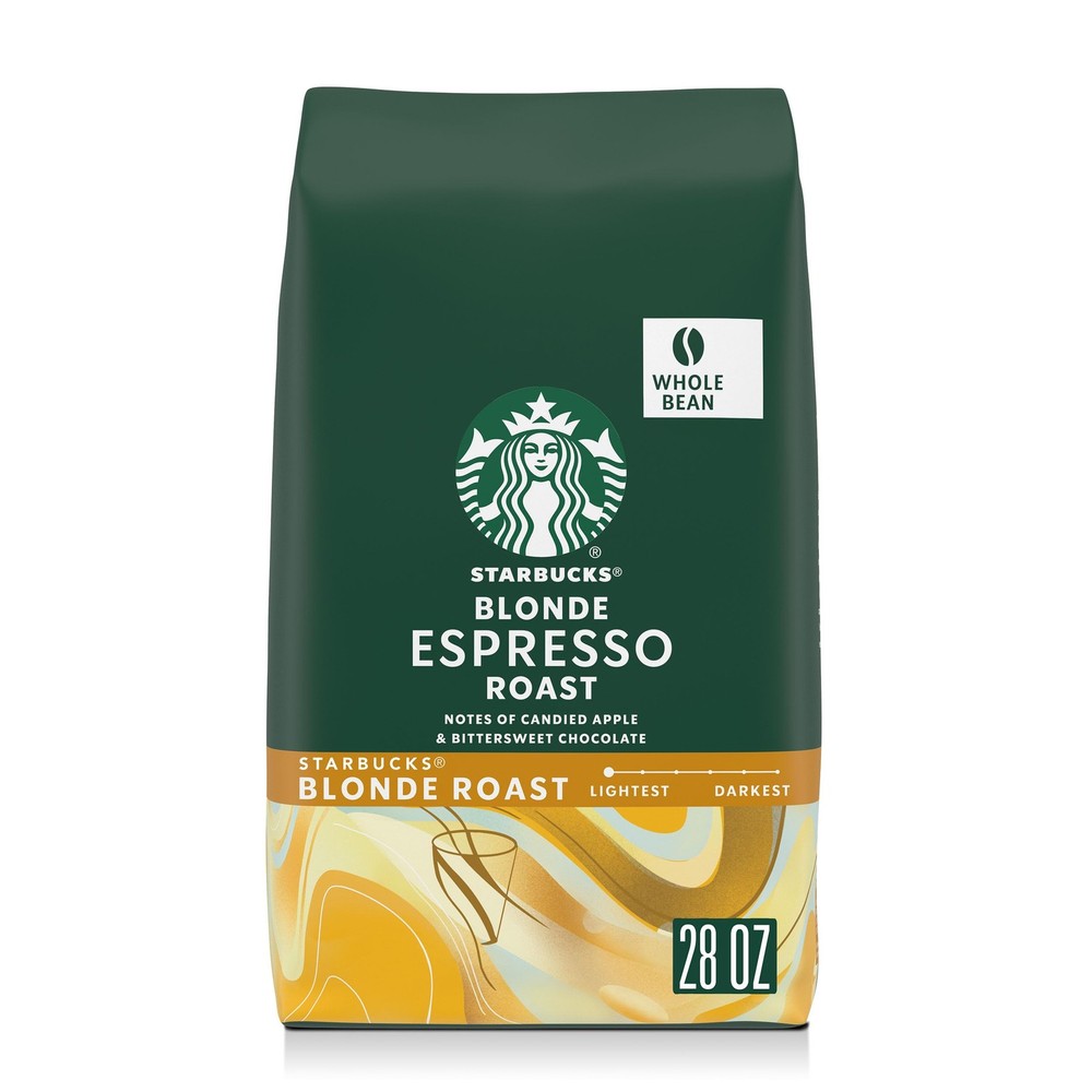 Starbucks Whole Coffee Beans, Starbucks Blonde Espresso Roast Hot or Iced