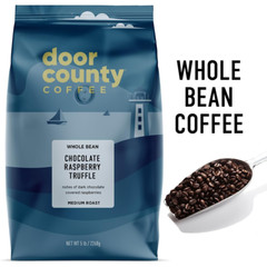 Door County Coffee Chocolate Raspberry Truffle Flavored Whole Bean 5Lb Bag