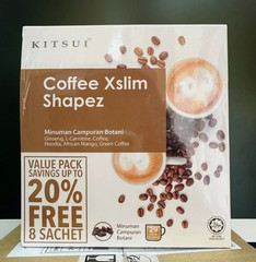 3x BOX KITSUI Coffee Xslim Shapez Slimming Diet Coffee | 27’s + 8’s x 15g
