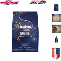 Super Crema Whole Bean Coffee, 22 oz – Smooth Hazelnut and Brown Sugar Flavor