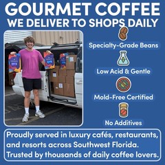 Sarasota Coffee Whole Bean Espresso | Dark Roast Coffee Beans | Low Acid, Mol…