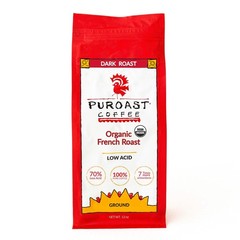 Puroast Low Acid Coffee Ground | Organic French Roast Ground | Dark Roast | H…