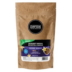 Zavida Decaf Hazelnut Vanilla Whole Bean Coffee, 4 x 340 g 