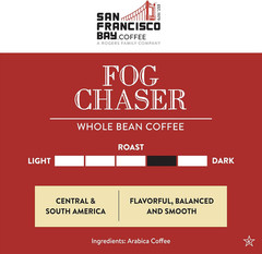 Whole Bean Coffee 32 oz Medium Dark Roast 100% Arabica Fog Chaser Blend